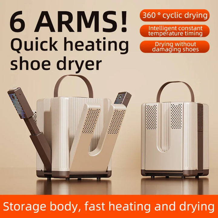 BowLift | Six-Arm Quick Heating Foldable Electric Shoe Dryer