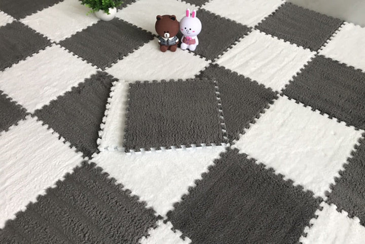 DIY Winter Plush Puzzle Mat | Bowlift
