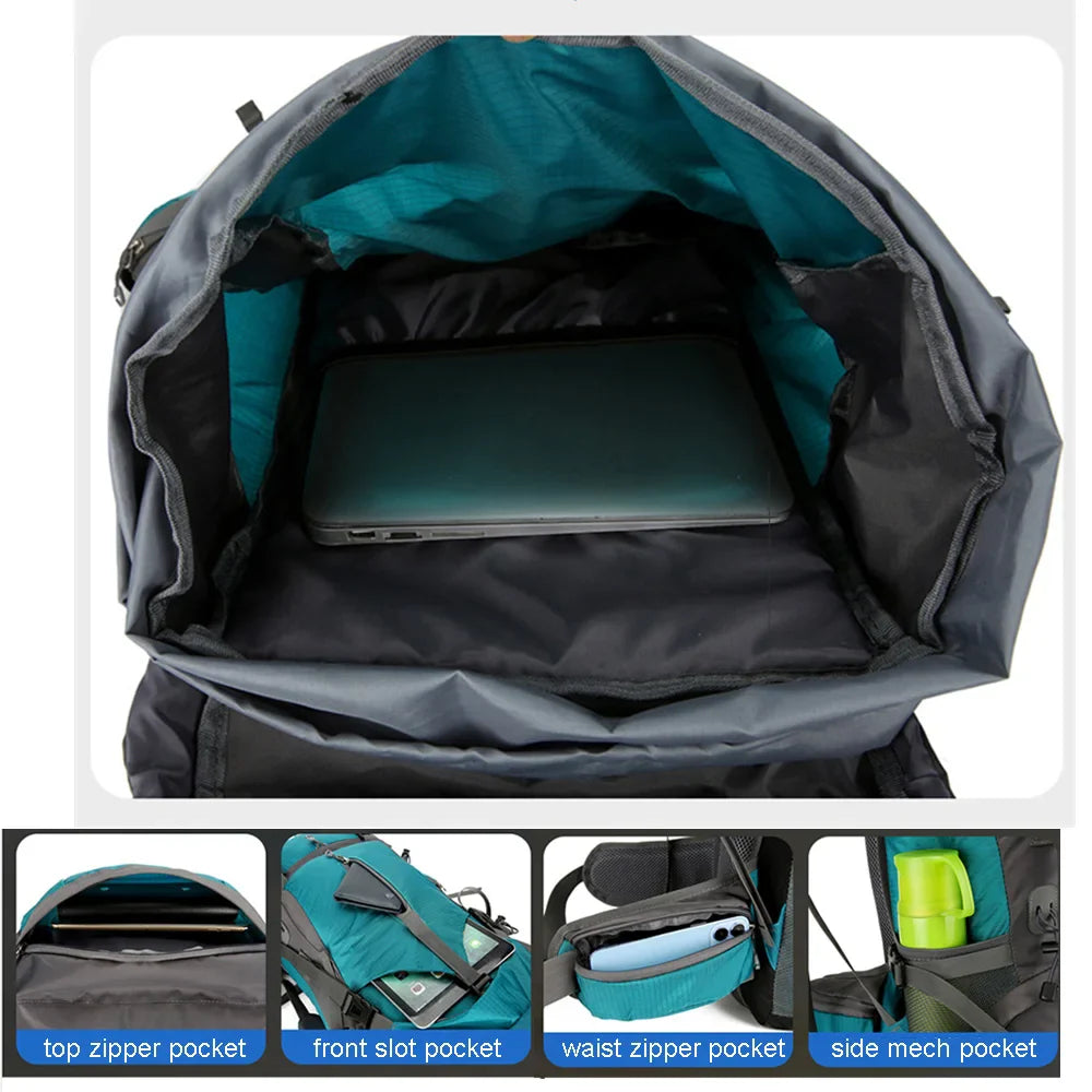 BowLift | Alpivento 70L trekking backpack | Waterproof camping backpack with rain cover | Large outdoor backpack for hiking, mountaineering & travel  Brand name: