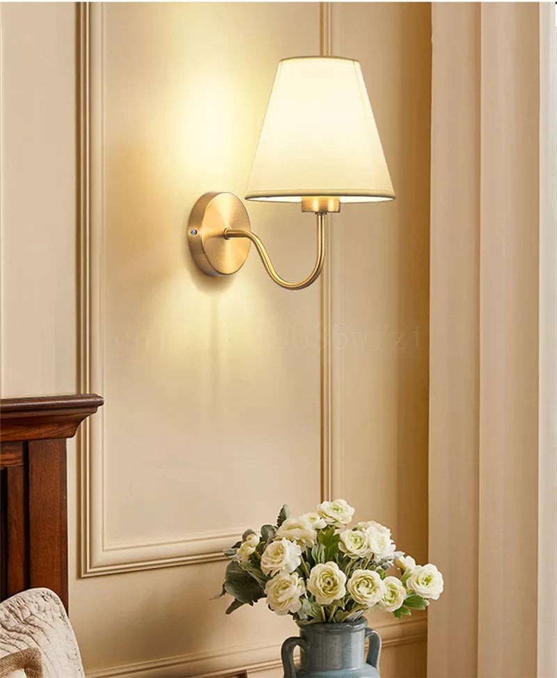 BowLift | RusticGlow - Wandlamp van Stof in Amerikaanse Stijl