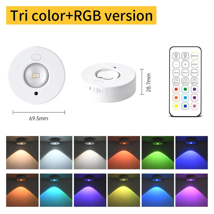 BowLift | LumiFlex LED Spotlight | Wireless & Rechargeable | RGB & Warm White | With Remote Control