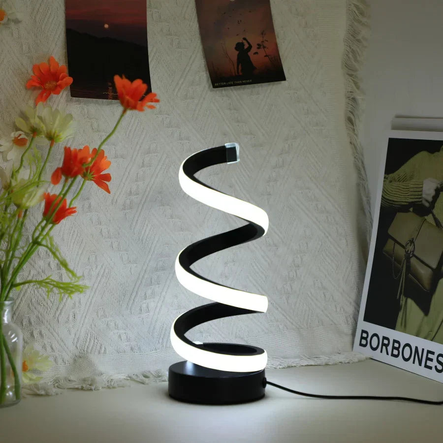 BowLift | Modern Spiral LED Table Lamp