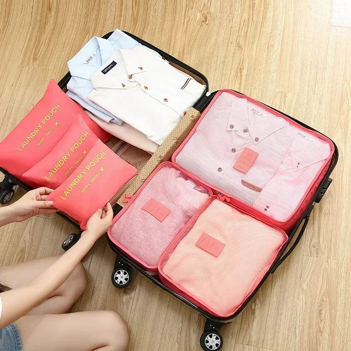 BowLift | ReiseLina Luggage Organizer Set | 6-piece | Waterproof & Space-saving | Made of Oxford Fabric