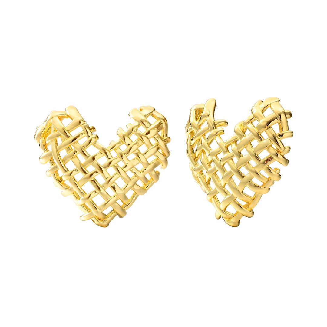 BowLift | 14k Woven Heart Earrings