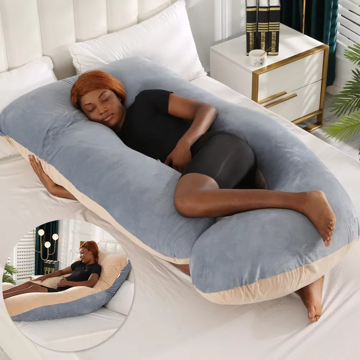 BowLift | J-Shaped Maternity Support Pillow for Side Sleeping and Breastfeeding