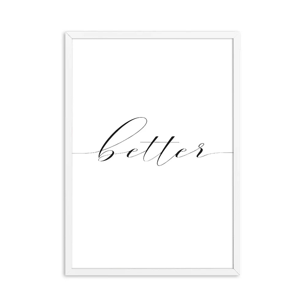 Lovers Quote Wall Art Black White Minimalist Typographic Posters Fine Art Canvas Prints Picture For Bedroom Living Room Art Decor | Bowlift
