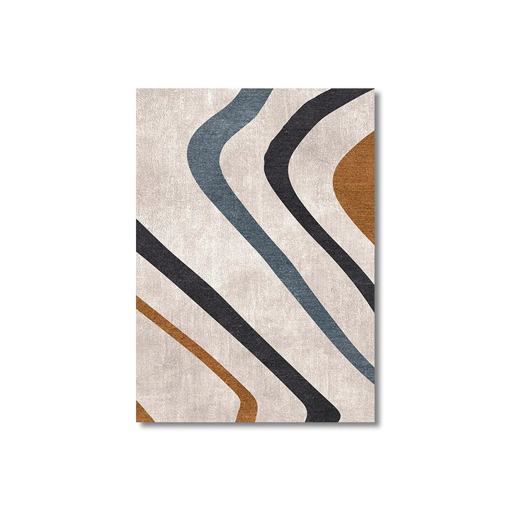 Flowing Lines Blue Beige Abstract Wall Art Fine Art Canvas Prints Pictures For Modern Living Room Dining Room Bedroom Art Decor | Bowlift