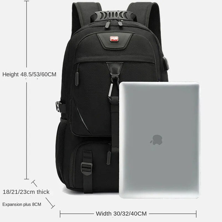 TechTrek Pro Explorer Backpack with USB port – 50L-80L travel capacity | Bowlift