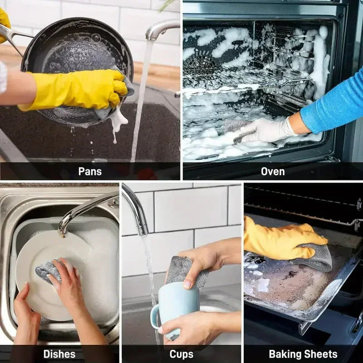 Metal scouring cloth – Double-sided for kitchen | Bowlift
