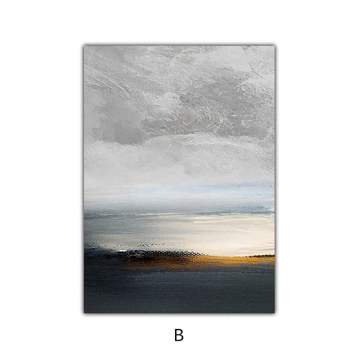 Sunset Lake Landscape Abstract Wall Art Fine Art Canvas Prints Pictures For Modern Apartment Living Room Home Office Art Decor | Bowlift
