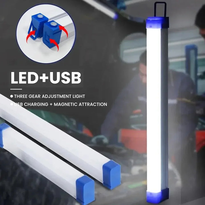 BowLift | MagnaBeam LED Tube | Rechargeable Camping Lamp with Magnet & Hook | 32/52 cm | Portable Emergency Light for Outdoor & Vehicle