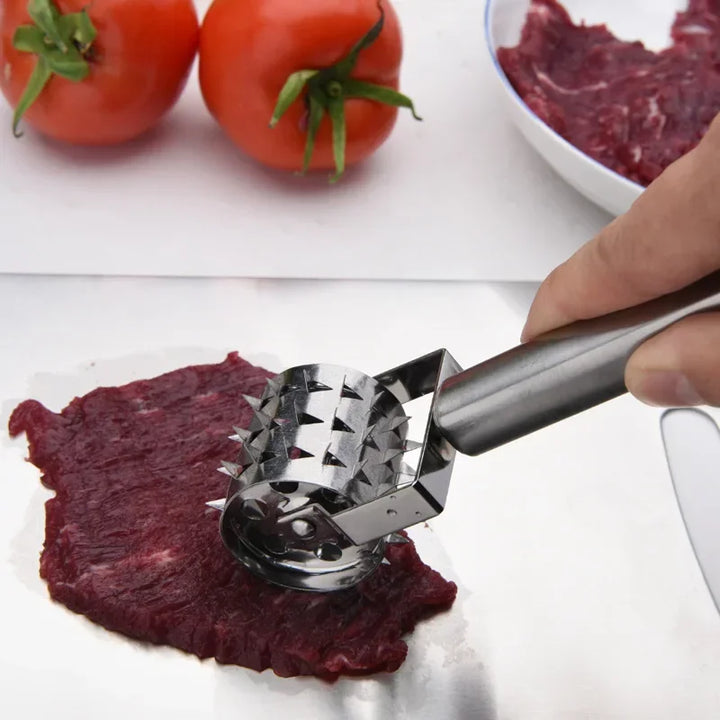 BowLift | SteelTender Meat Tenderizer | Stainless Steel Meat Tenderizer with Hammer Head | For Steak, Schnitzel & Pork | 18 cm