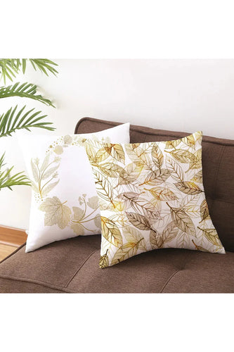 Yellow Leaf Polyester Pillowcase | Bowlift