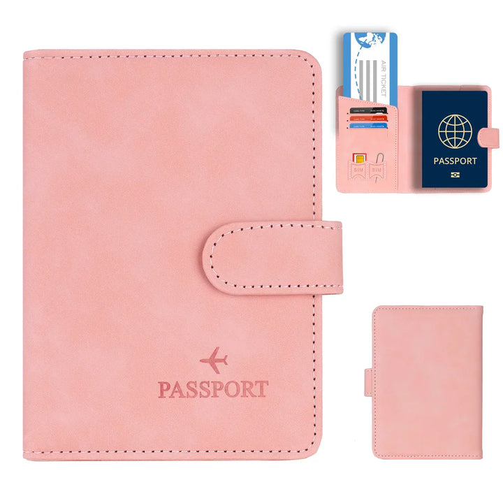 BowLift | SafePort Passport Holder | RFID Protection | Elegant Leather Look | Compact for Men & Women
