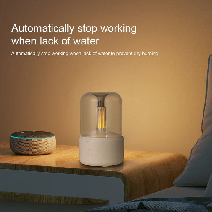BowLift | Retro Aroma Diffuser with Night Light - USB Essential Oil Air Humidifier for Home and Office