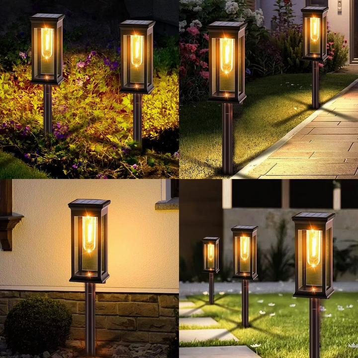 BowLift | Solar Glow Garden Path Lights – 2 Piece Set