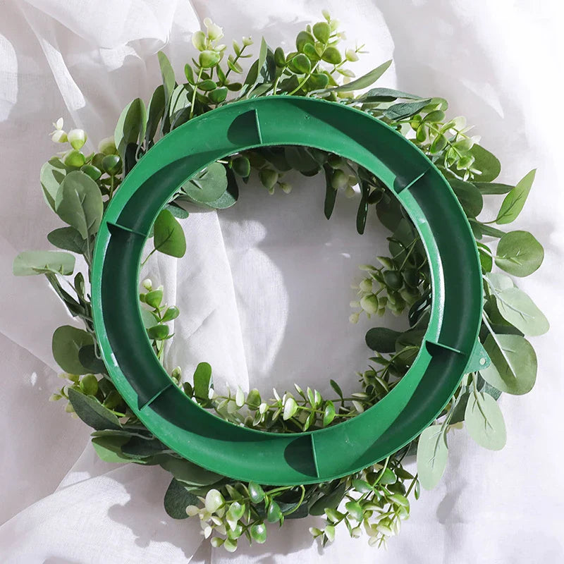BowLift | EverLeaf | Eucalyptus Wreath with Artificial Flowers | Handcrafted Decoration for Christmas, Wedding & Home