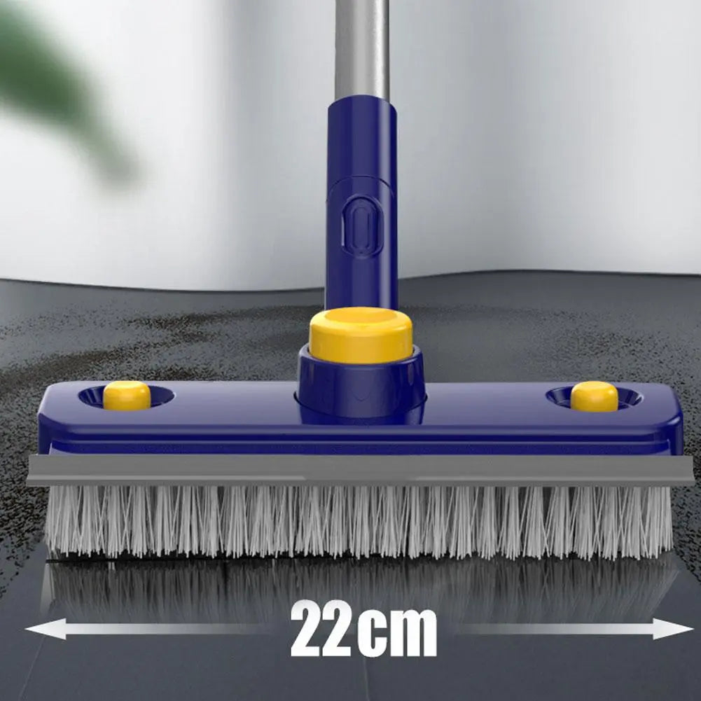 2in1 V-Shaped Long Handle Floor Scrub Edge Cleaner Brush | Bowlift
