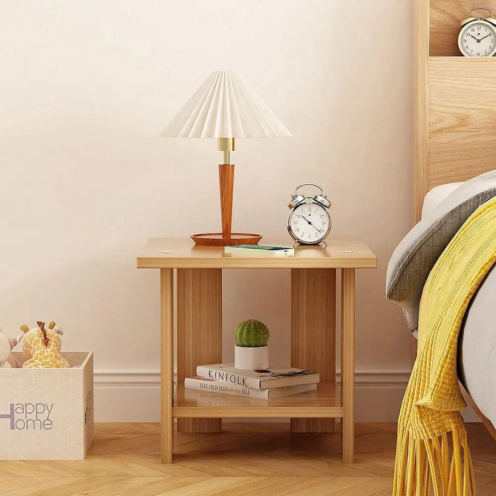 BowLift | Solid Wooden Nightstand with Two Layers in Modern Design