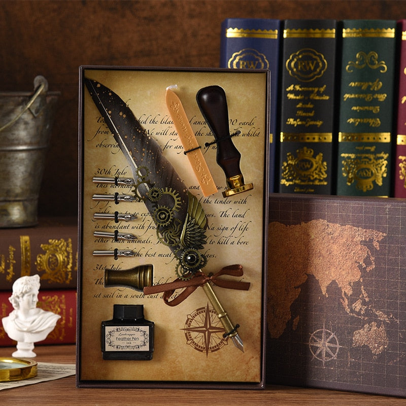 BowLift | Phoenix Feather Mechanic Calligraphy Pen Set