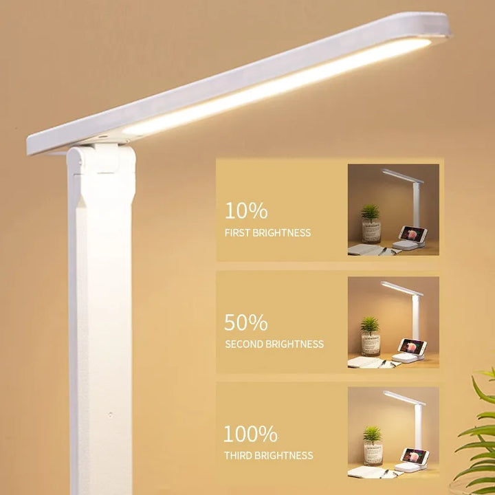 BowLift | LED Desk Lamp | Rechargeable 6000mAh | Stepless dimmable | Foldable Desk Lamp with Touch
