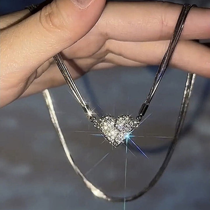 BowLift | Ice Love Magnetic Zircon Heart Necklace
