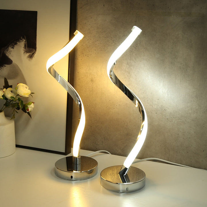 BowLift | SpiralGlow – LED Desk Lamp with Spiral Design for Bedroom