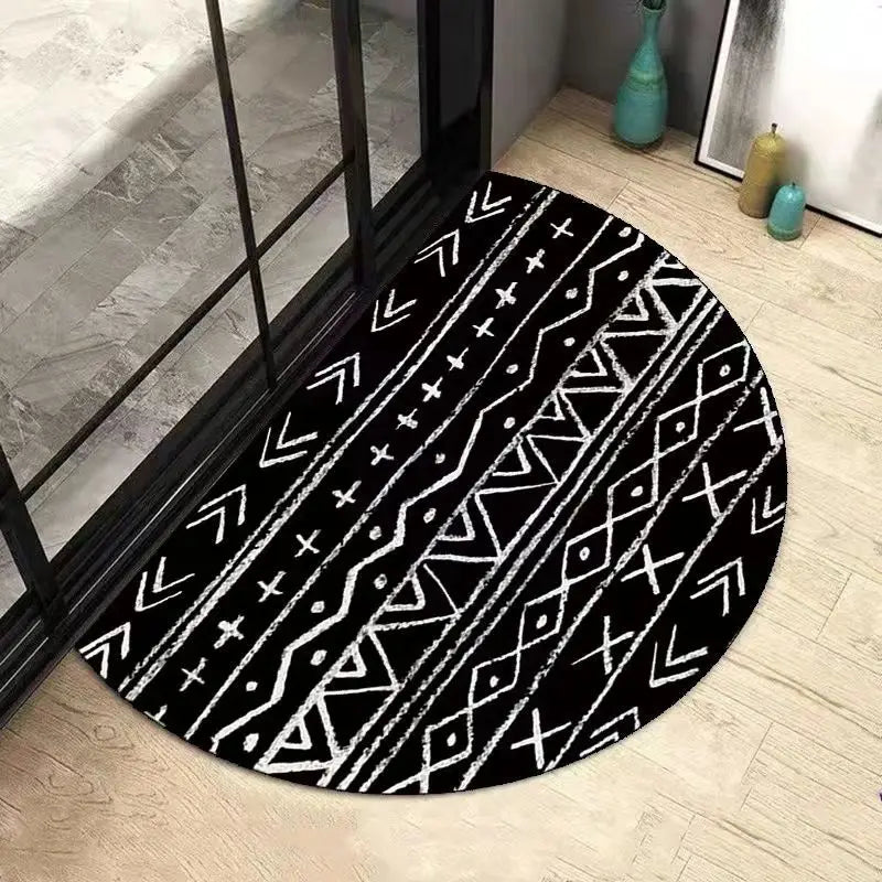 BowLift | AquaSoft Super Absorbent Bath Mat – Non-Slip Half-Round Bathroom Mat for Maximum Comfort