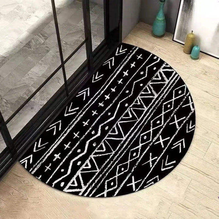 BowLift | AquaSoft Super Absorbent Bath Mat – Non-Slip Half-Round Bathroom Mat for Maximum Comfort