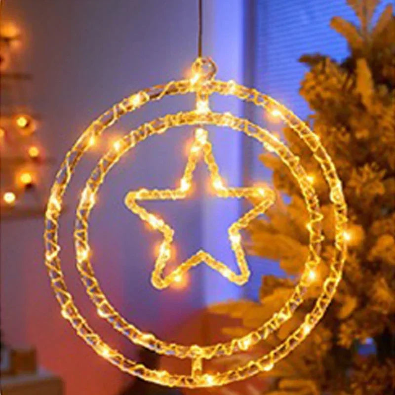 BowLift | LED Christmas Ring Light LumiRing | USB-powered | 8 Light Modes | Warm White & Colorful | Decoration for Christmas & Celebrations