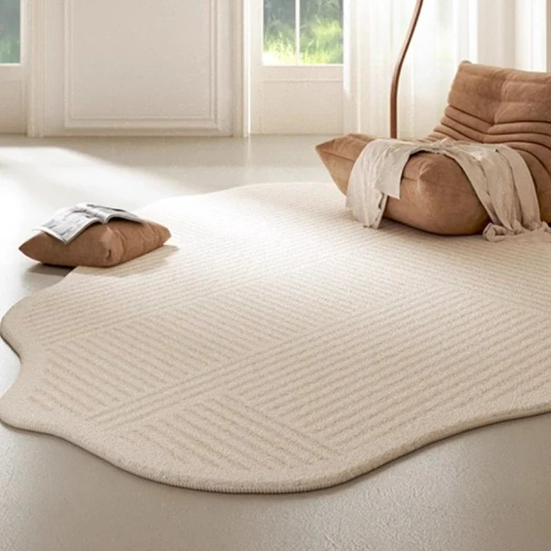 BowLift | Cream Colored Striped Rug