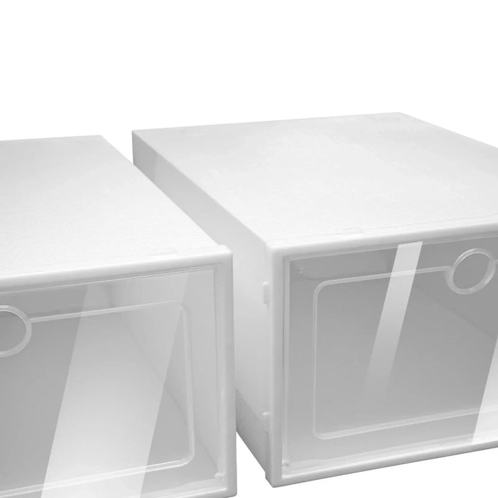 BowLift | SHOEBOX STORAGE SET – 24 stackable & transparent shoe boxes for space-saving organization & clear overview