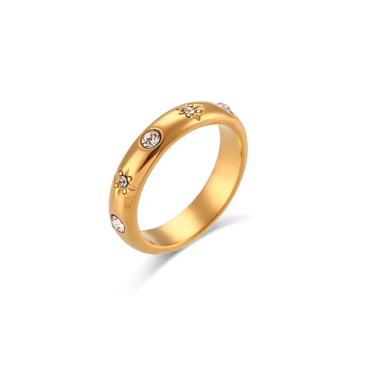 BowLift | 18k Star & Stone Embedded Ring