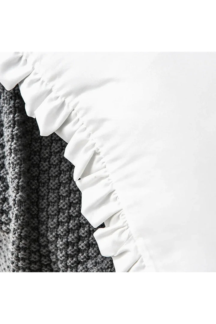 solid ruffle pillowcase | Bowlift