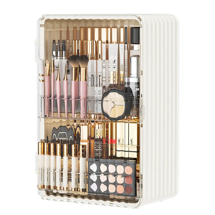 BowLift | Luxo Luxury Makeup Storage Box – Dust-Proof Cosmetic Organiser with Magnetic Door