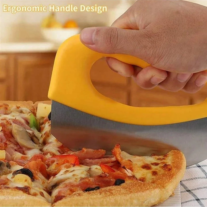 BowLift | Slicetta Pizza cutter made of stainless steel with protective cap | Round knife for precise cutting of pizza, herbs, cheese & dough | Ergonomic & dishwasher safe