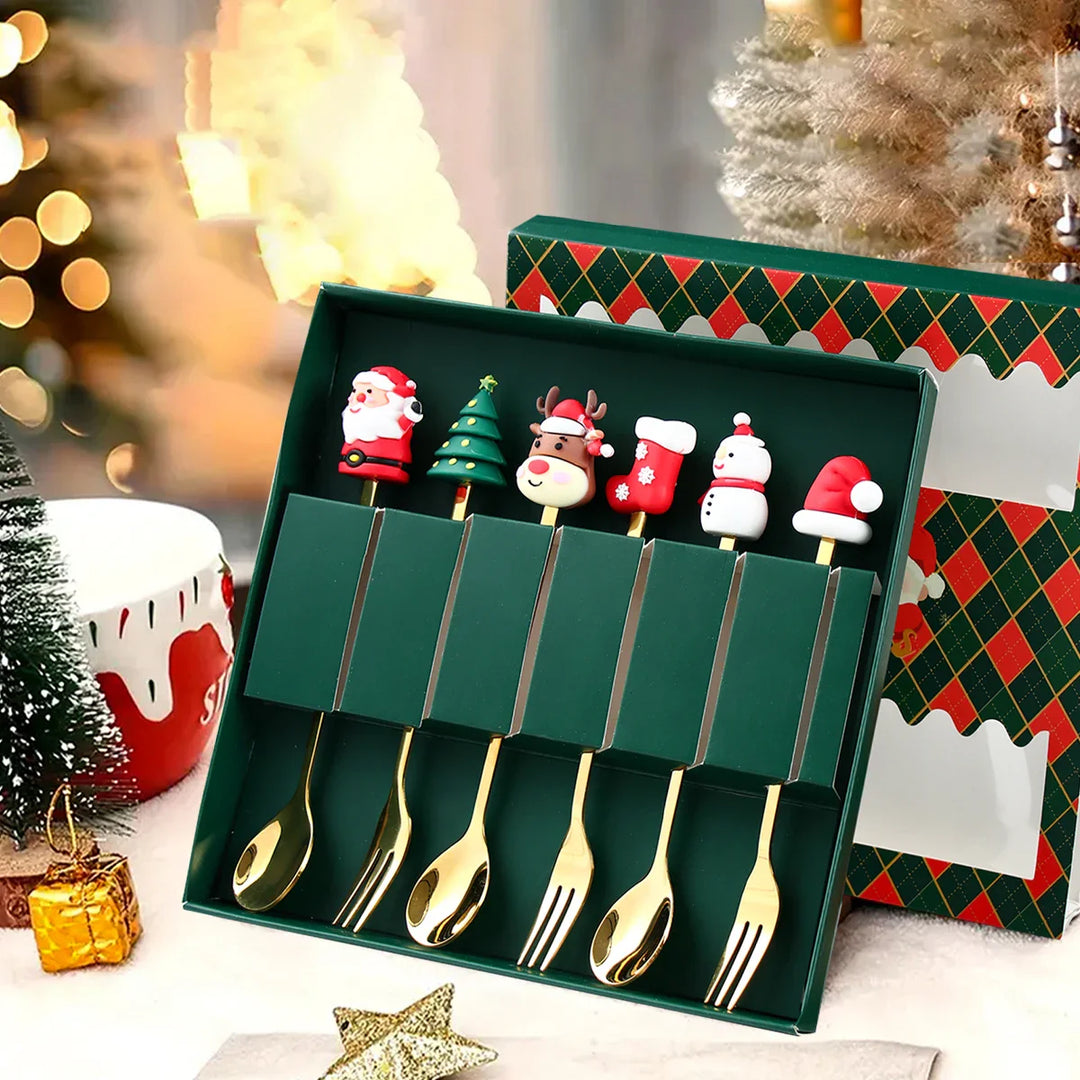 BowLift | FeestelijkeKlassiekers | Exquisite Christmas Cutlery Set