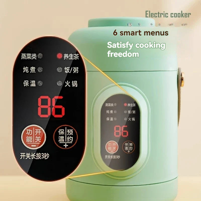 BowLift | NutriCook One Electric Mini Cooker 1L | Portable Slow Cooker & Soup Maker | Smart Timer Function | For Office & Home