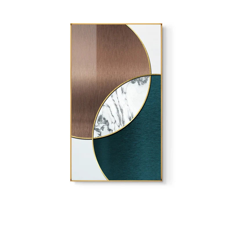 Modern Abstract Geometric Circles Wall Art Fine Art Canvas Prints Pictures For Luxury Living Room Dining Room Hotel Bedroom Home Office Art Decor | Bowlift