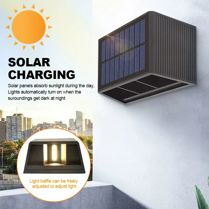 BowLift | Solar Wall Light SolaraBeam Flex | Warm White | IP65 Waterproof | Adjustable Light Angle
