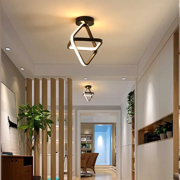 Modern LED Ceiling Lamp 18W | Creative Design with 2 Rings | Energy-Efficient Lighting for Living Room & Office 24 cm | Bowlift