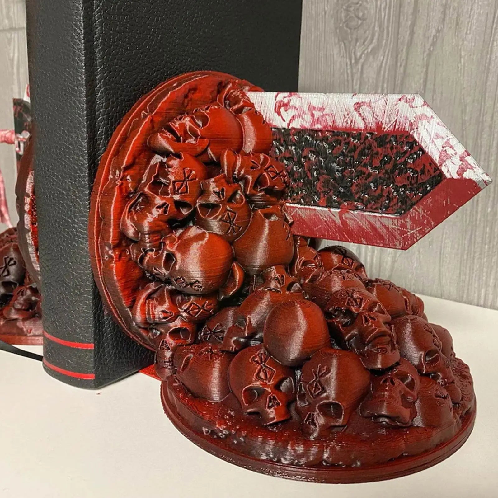 BowLift | Berserk Bookends Angry Bookends Dragon Hunter Resin Craft Study Art Decorative Ornament Home Desk Bookshelf T4z7
