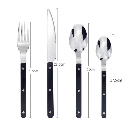 BowLift | 24-Piece Cutlery Set – Engraved Stainless Steel Flatware for 6 People