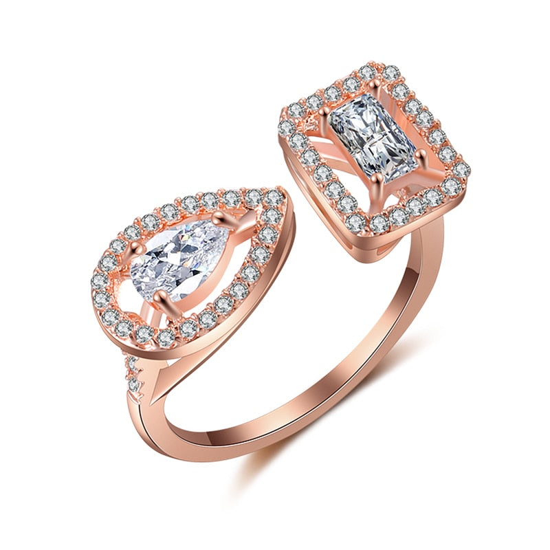 BowLift | Water Drop Zircon Chic Adjustable Ring