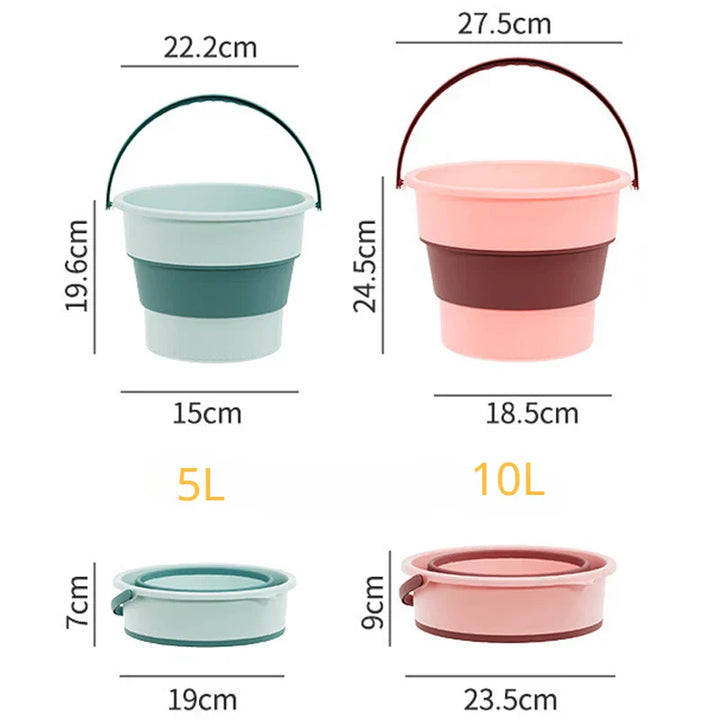 BowLift | Flexibin TravelBucket | Foldable Bucket | Silicone & Durable | For Camping & Everyday Use