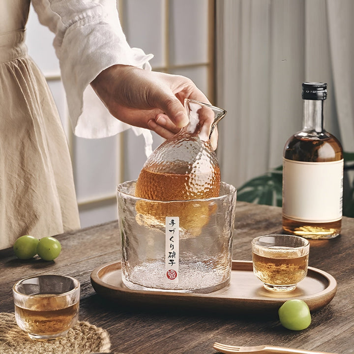 Japanese Glass Set – Elegant Sake & Whisky Set | Perfect for Bar & Home | Bowlift