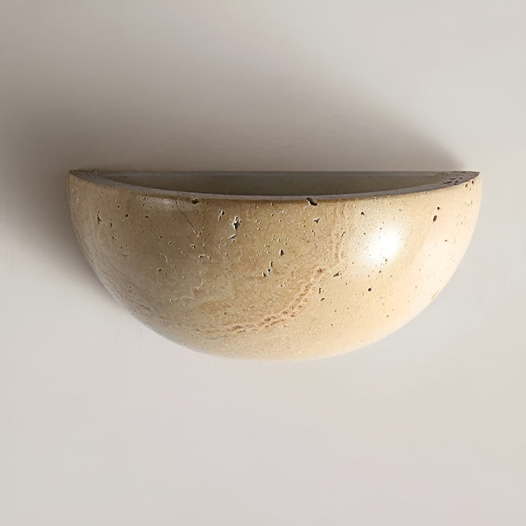 Half-Round LED Wabi-Sabi Wall Lamp - ZenGlow | Bowlift
