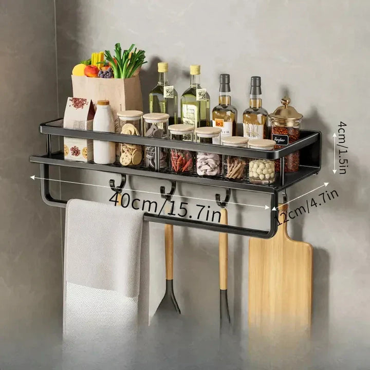 BowLift | Wall-Mounted Kitchen Rack – Space-Saving and Stylish Aluminum Rack for Kitchen Utensils