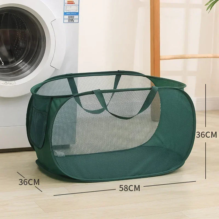 BowLift | Laundry Basket Faltix | Pop-Up Design | With Side Pocket & Reinforced Frame | Single or with Double Separation