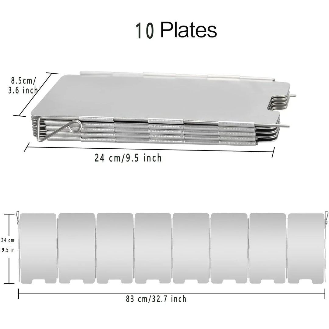 BowLift | WindShieldX Camping Windshield | Foldable & Ultralight | Stainless Steel | For Gas Cookers & Outdoor Cookers